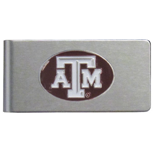 Texas A & M Aggies Brushed Metal Money Clip