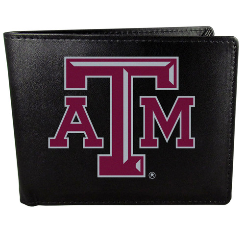 Texas A & M Aggies Leather Bi-fold Wallet, Large Logo