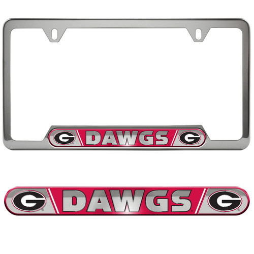 Georgia Bulldogs Embossed License Plate Frame Primary Logo and Wordmark