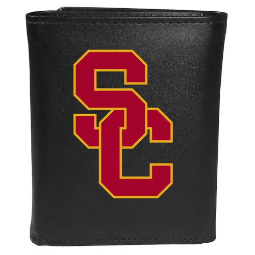 USC Trojans Leather Tri-fold Wallet, Large Logo