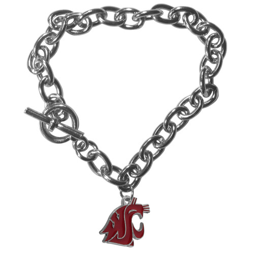 Washington St. Cougars Charm Chain Bracelet