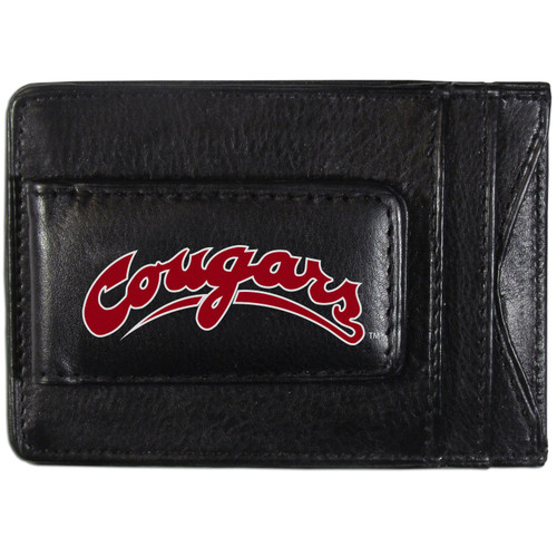 Washington St. Cougars Logo Leather Cash and Cardholder