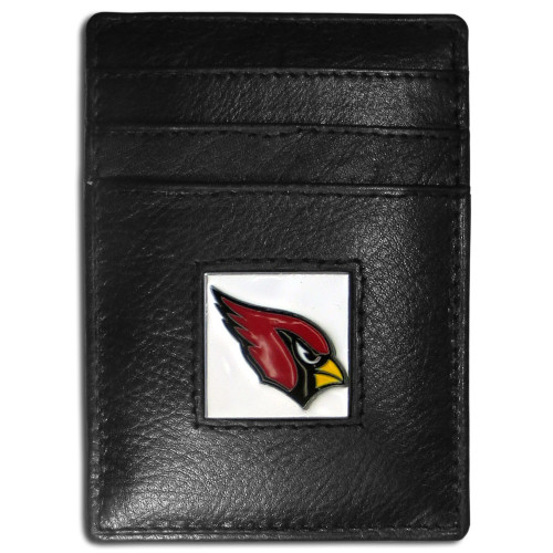 Arizona Cardinals Leather Money Clip/Cardholder Packaged in Gift Box