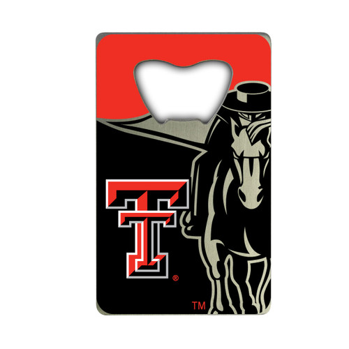 Texas Tech Red Raiders Credit Card Bottle Opener "TT" Primary Logo & "Red Raider"