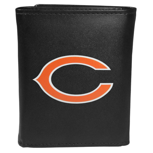 Chicago Bears Leather Tri-fold Wallet, Large Logo