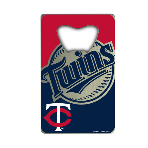 Minnesota Twins Credit Card Bottle Opener Primary and Alternate Logo