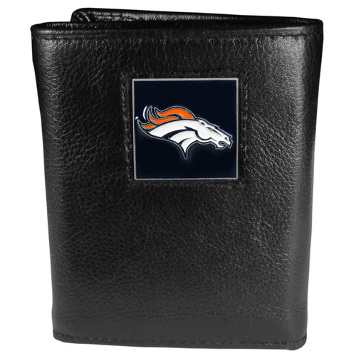 Denver Broncos Deluxe Leather Tri-fold Wallet