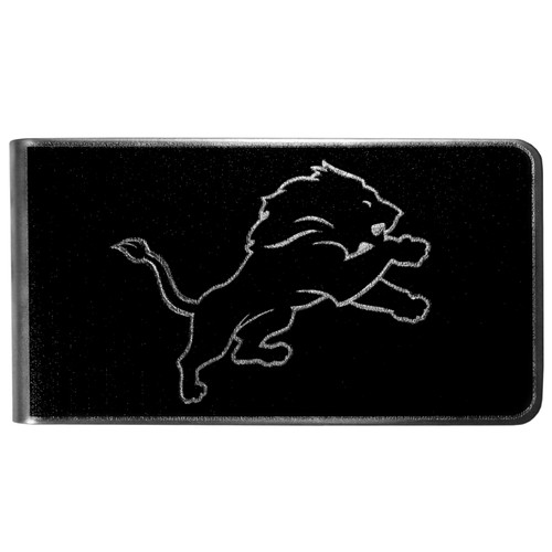 Detroit Lions Black and Steel Money Clip