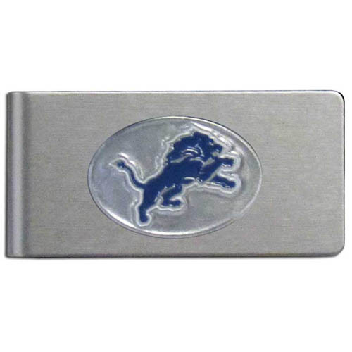 Detroit Lions Brushed Metal Money Clip