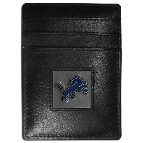 Detroit Lions Leather Money Clip/Cardholder