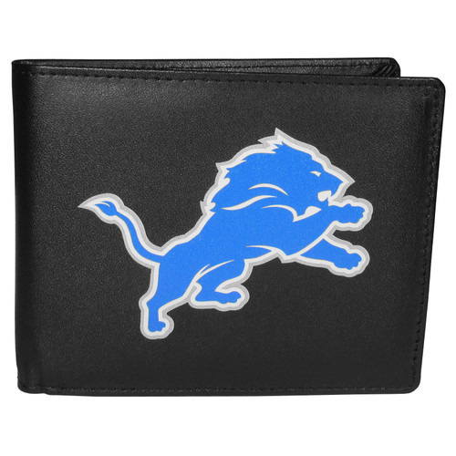 Detroit Lions Leather Bi-fold Wallet, Large Logo