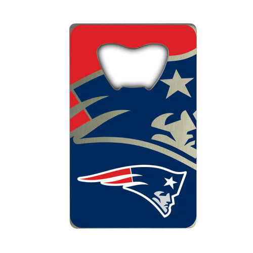 New England Patriots Credit Card Bottle Opener Patriots Primary Logo Blue, Red & Silver