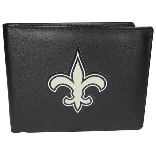 New Orleans Saints Leather Bi-fold Wallet, Large Logo