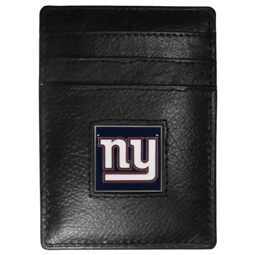 New York Giants Leather Money Clip/Cardholder Packaged in Gift Box