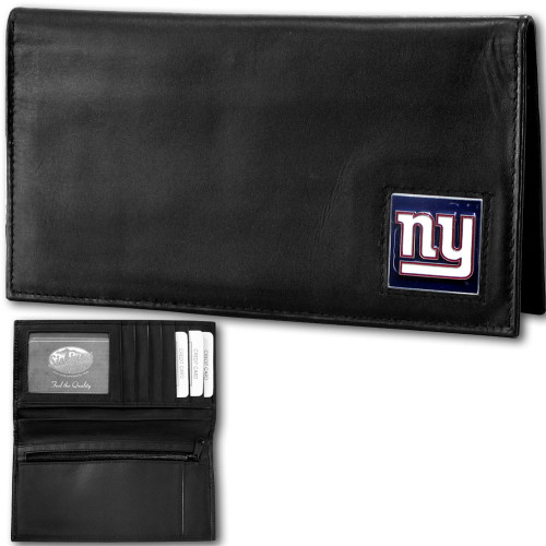 New York Giants Deluxe Leather Checkbook Cover