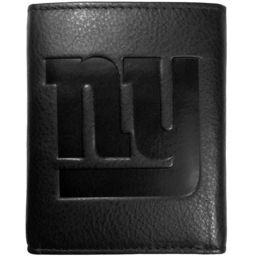 New York Giants Embossed Leather Tri-fold Wallet