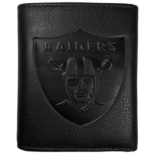 Las Vegas Raiders Embossed Leather Tri-fold Wallet