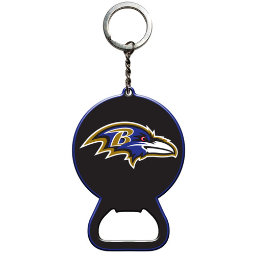Baltimore Ravens Keychain Bottle Opener Ravens Primary Logo Purple & Black