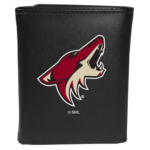 Arizona Coyotes® Leather Tri-fold Wallet, Large Logo