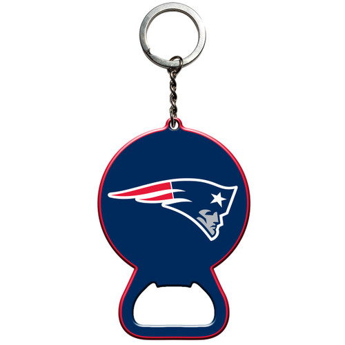 New England Patriots Keychain Bottle Opener Patriots Primary Logo Blue, Red