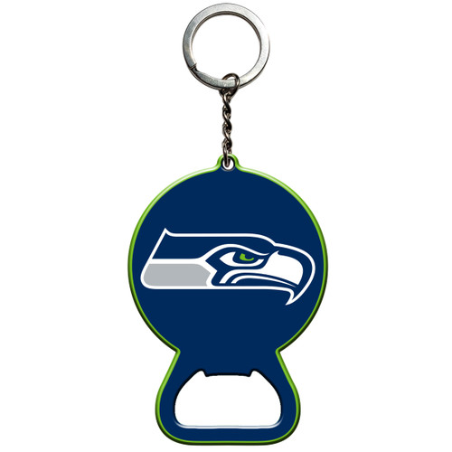 Seattle Seahawks Keychain Bottle Opener Seahawks Primary Logo Blue