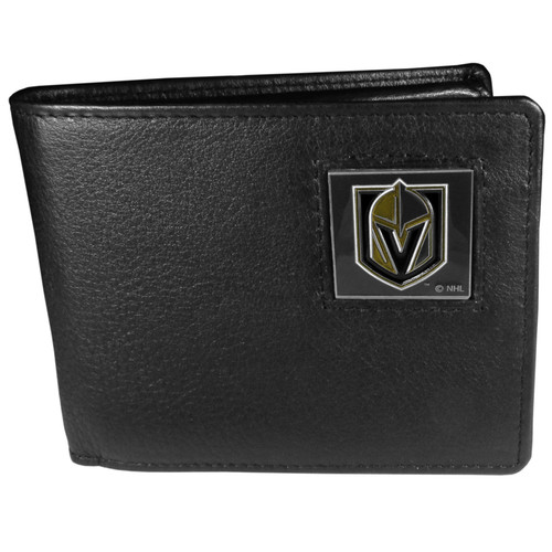 Las Vegas Golden Knights® Leather Bi-fold Wallet Packaged in Gift Box