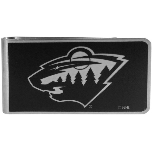 Minnesota Wild® Black and Steel Money Clip