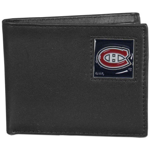 Montreal Canadiens® Leather Bi-fold Wallet Packaged in Gift Box