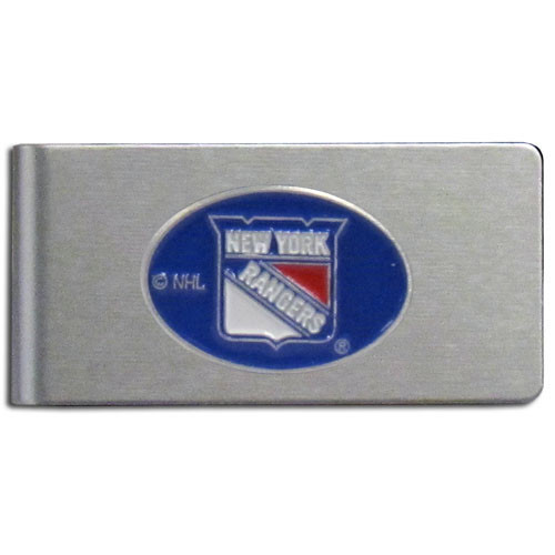 New York Rangers® Brushed Metal Money Clip