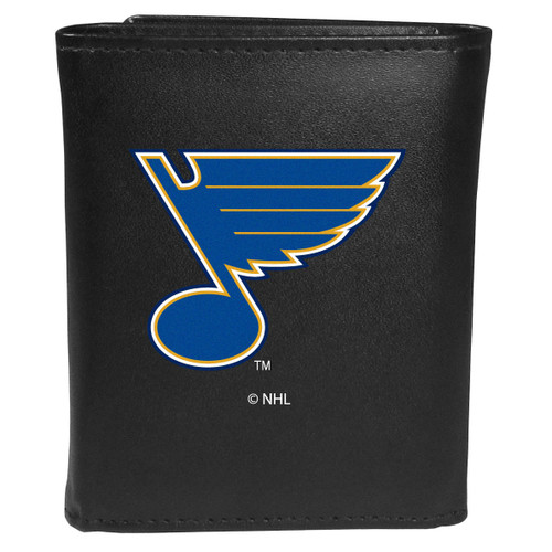 St. Louis Blues® Leather Tri-fold Wallet, Large Logo