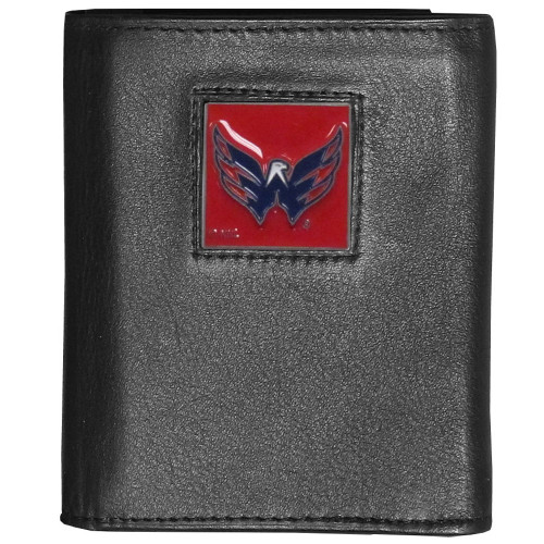 Washington Capitals® Deluxe Leather Tri-fold Wallet Packaged in Gift Box