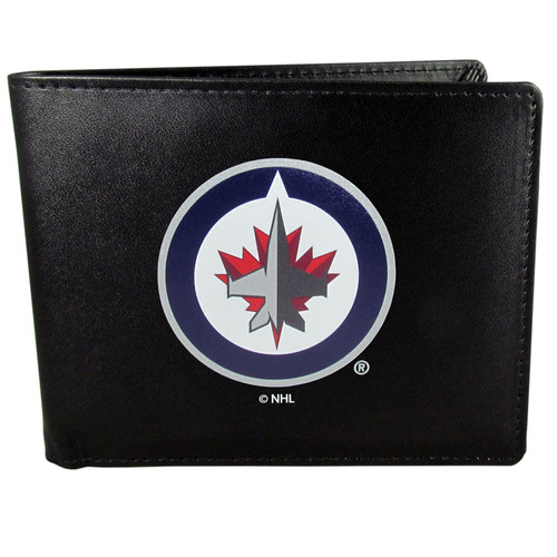 Winnipeg Jets Leather Bi-fold Wallet, Large Logo