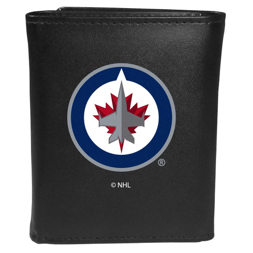 Winnipeg Jets Leather Tri-fold Wallet, Large Logo