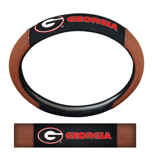 University of Georgia Sports Grip Steering Wheel Cover 14.5 to 15.5 - Primary Logo and Wordmark