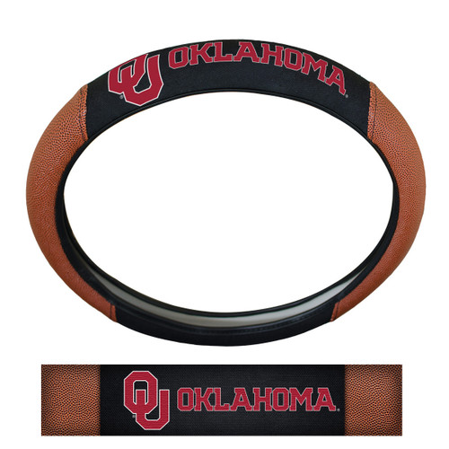 University of Oklahoma Sports Grip Steering Wheel Cover 14.5 to 15.5 - Primary Logo and Wordmark