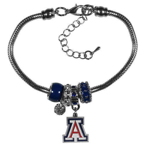 Arizona Wildcats Euro Bead Bracelet