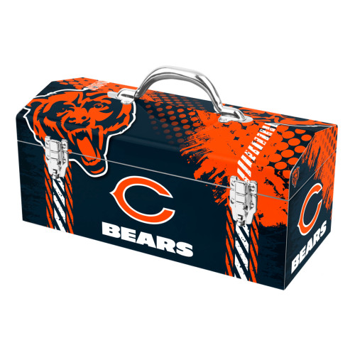 Chicago Bears Tool Box "C" and "Bear Head" Logos and Wordmark Blue & Orange