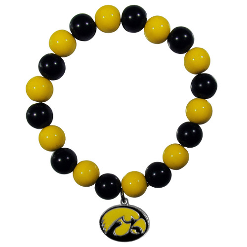 Iowa Hawkeyes Fan Bead Bracelet