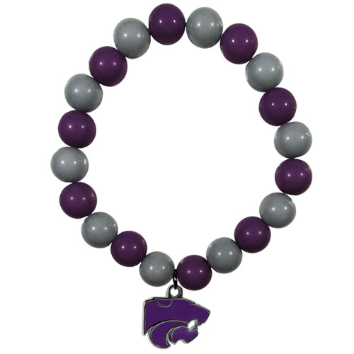 Kansas St. Wildcats Fan Bead Bracelet