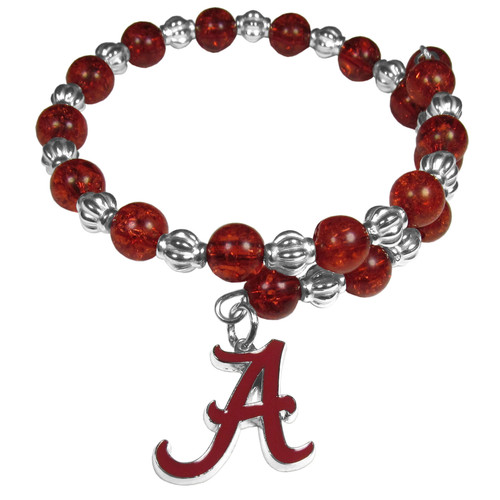 N. Carolina Tar Heels Bead Memory Wire Bracelet