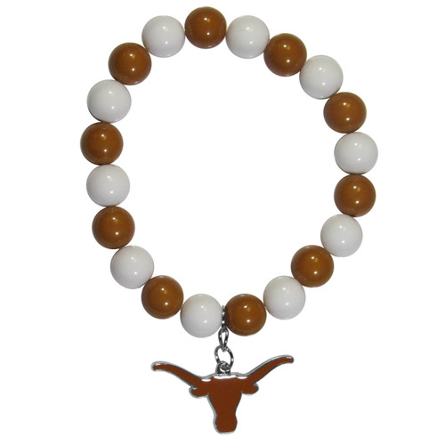 Texas Longhorns Fan Bead Bracelet