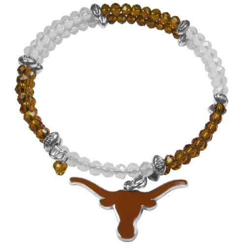 Texas Longhorns Crystal Memory Wire Bracelet