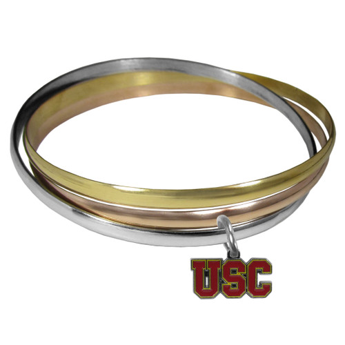 USC Trojans Tri-color Bangle Bracelet