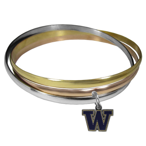 Washington Huskies Tri-color Bangle Bracelet