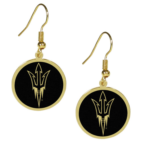 Arizona St. Sun Devils Gold Tone Earrings