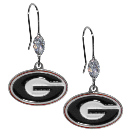 Georgia Bulldogs Crystal Dangle Earrings