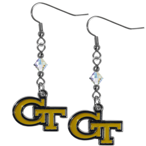 Georgia Tech Yellow Jackets Crystal Dangle Earrings