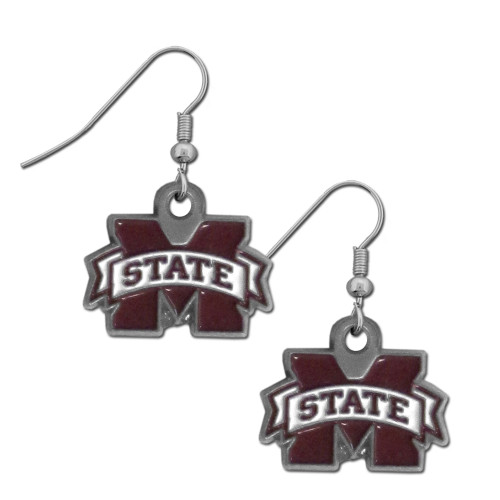 Mississippi St. Bulldogs Dangle Earrings