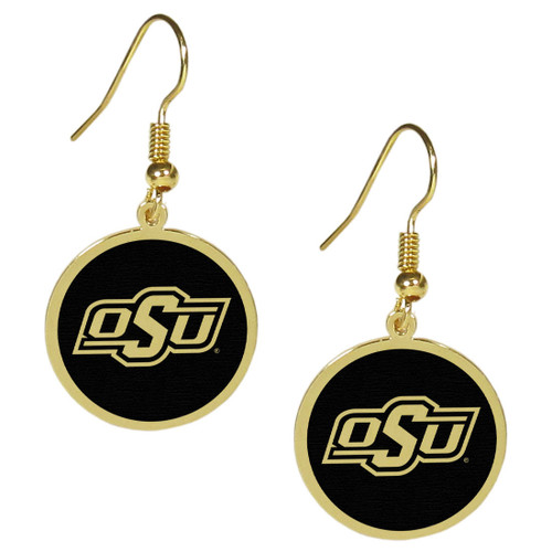 Oklahoma St. Cowboys Gold Tone Earrings