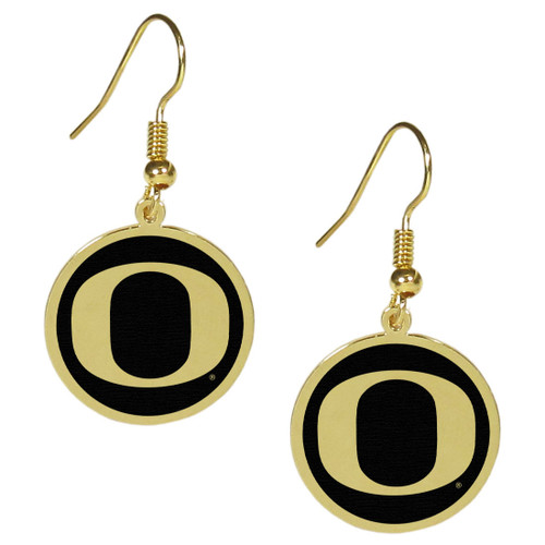 Oregon Ducks Gold Tone Earrings